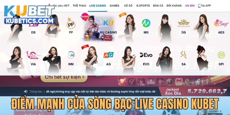 Các điểm mạnh của sòng bạc Ku casino